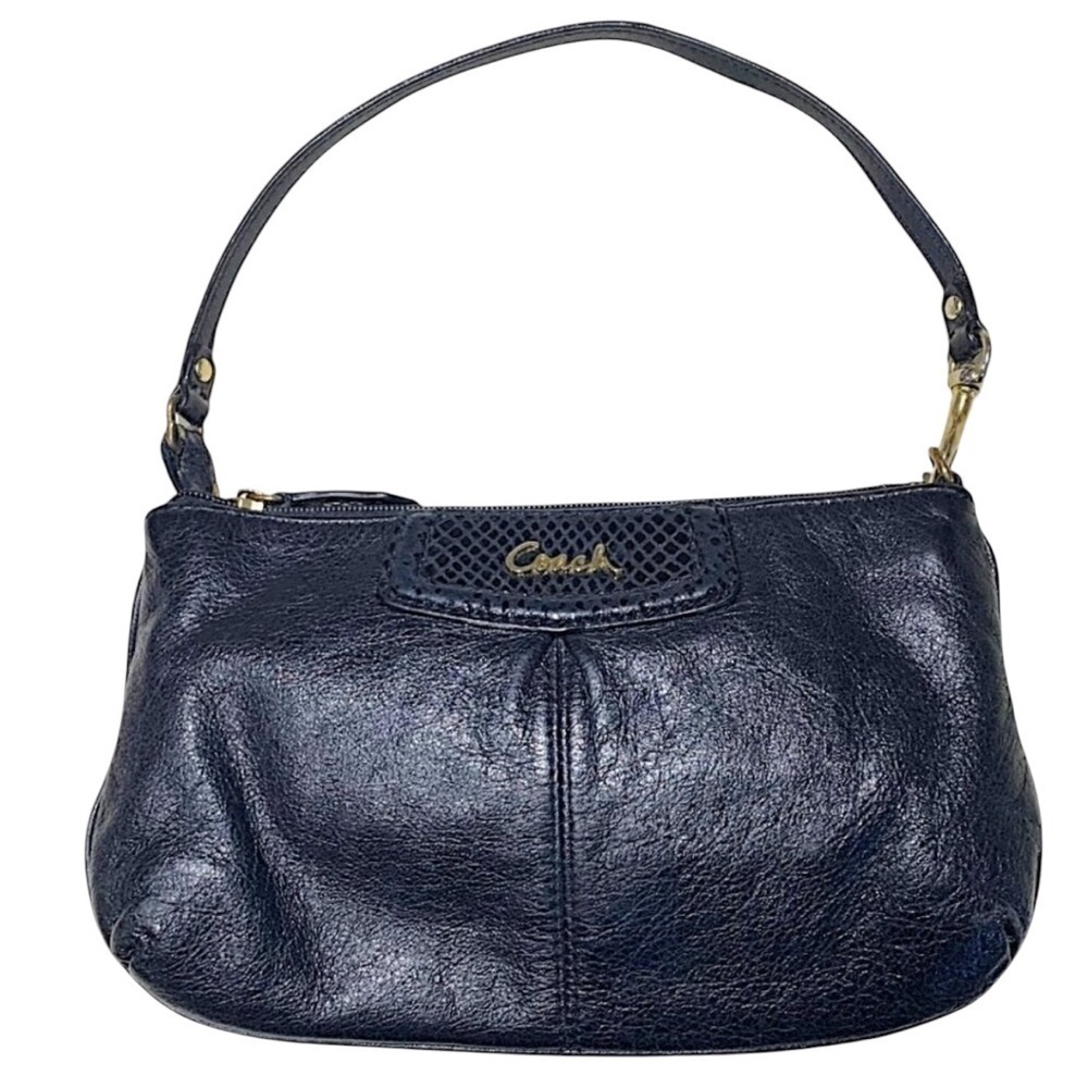 Coach Black Snakeskin Wristlet Wallet Cosmetic Bag
